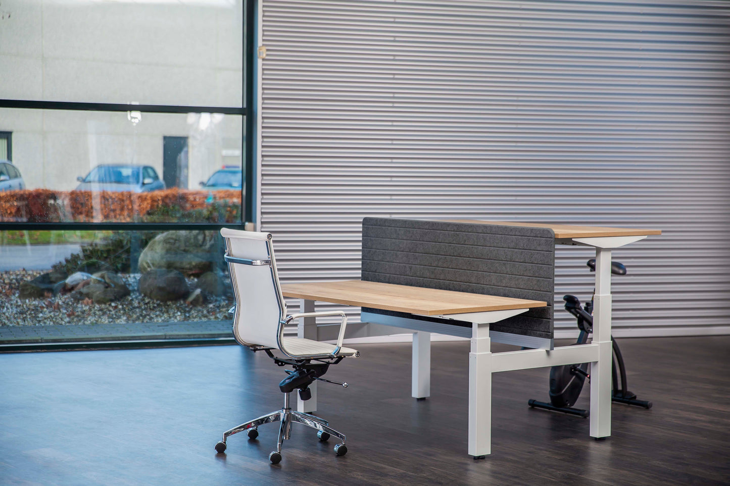 Akoestisch Opzetscherm Duo Desk | 18 mm | Hoogte 590 mm | Bevestiging Zwart
