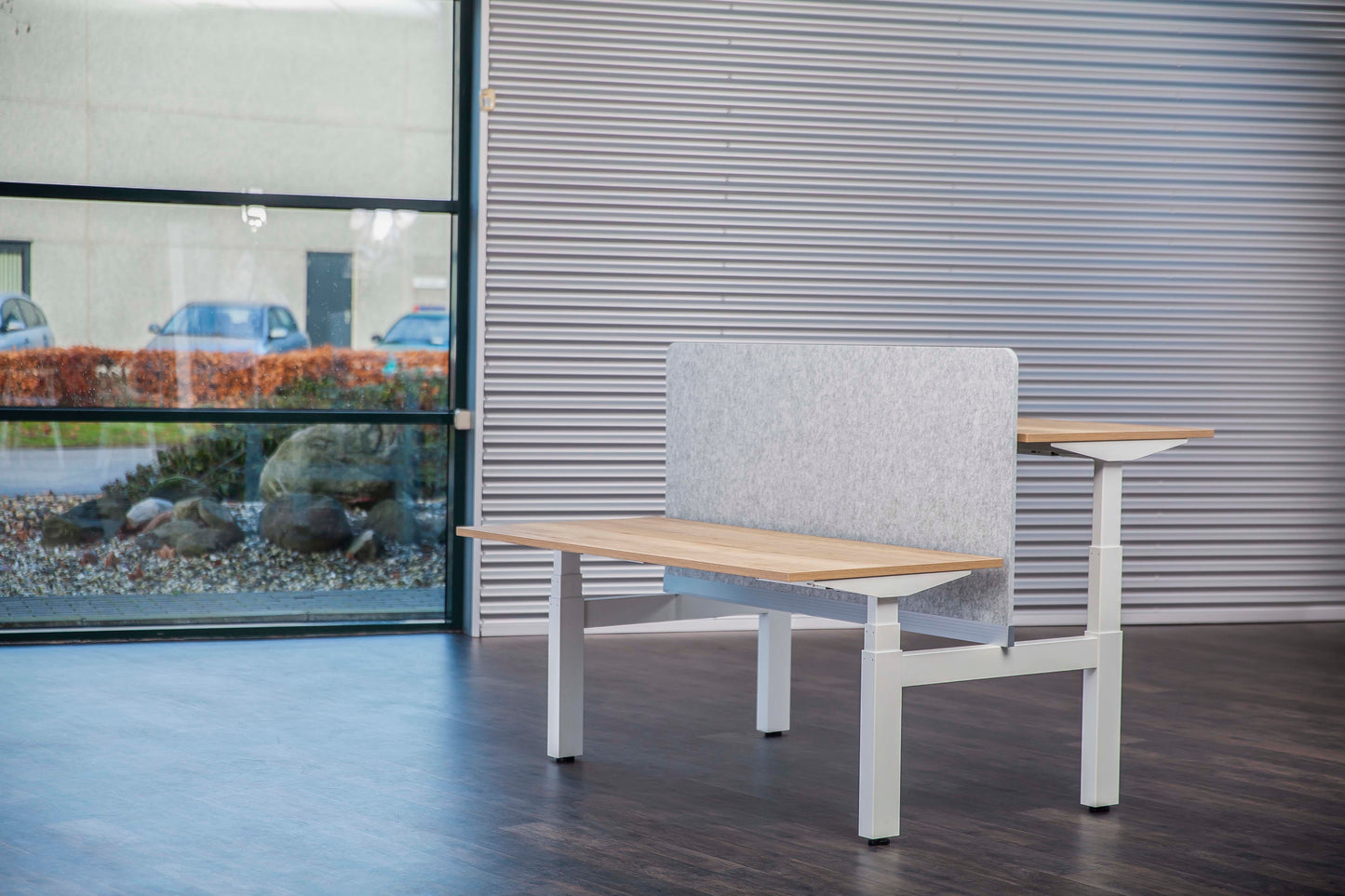 Akoestisch Opzetscherm Duo Desk | 18 mm | Hoogte 790 mm | Bevestiging Zwart