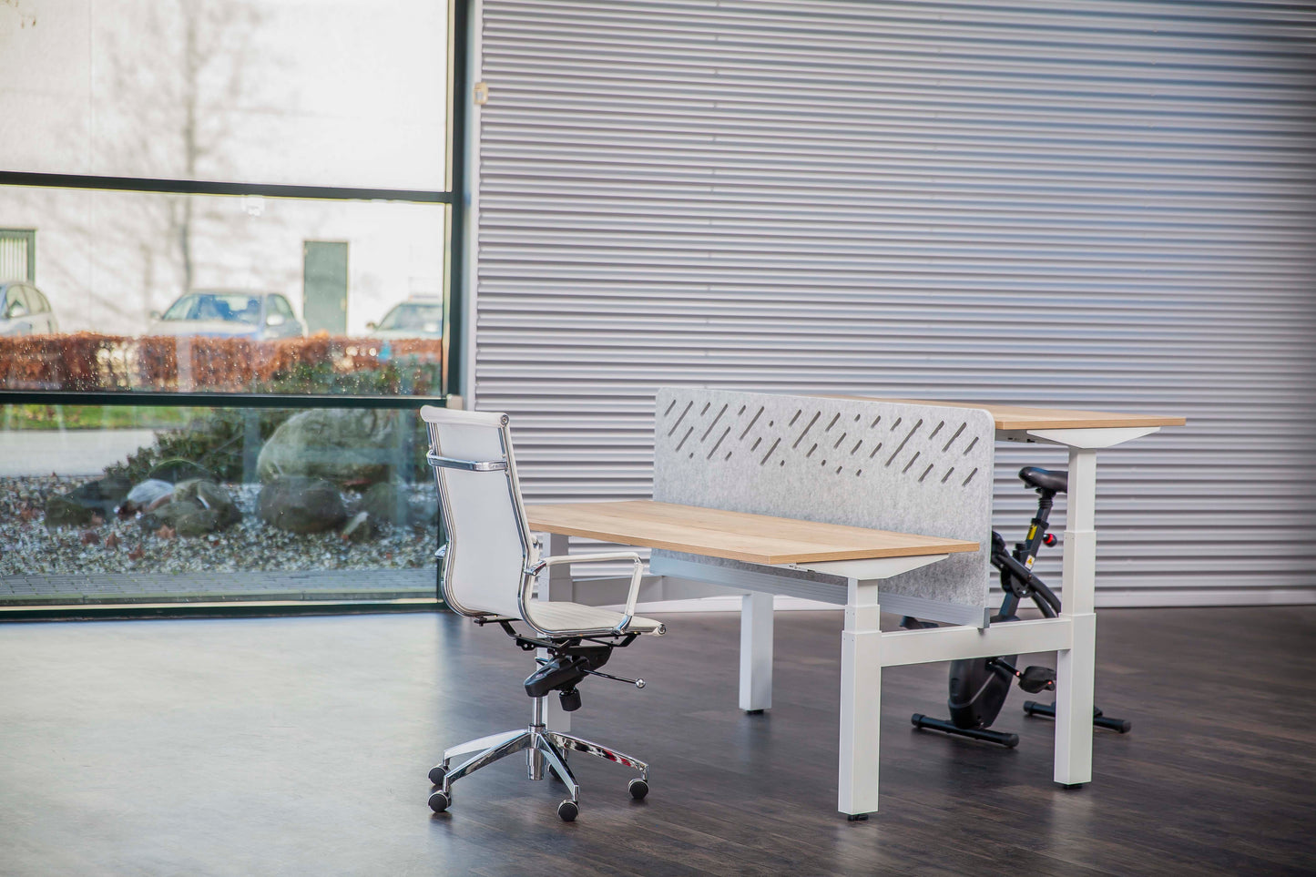 Akoestisch Opzetscherm Duo Desk | 18 mm | Hoogte 590 mm | Bevestiging Zwart