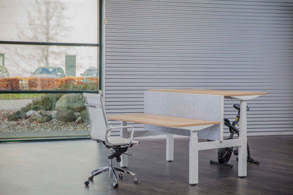 Akoestisch Opzetscherm Duo Desk | 48 mm | Hoogte 990 mm | Bevestiging Aluminium